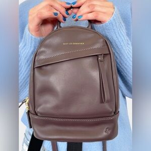 Want Les Essentiels Purple/ Brown Leather Backpack